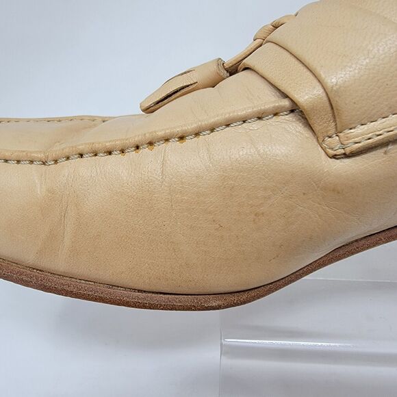 VTG French Shriner Men\'s 47 11.5 N Calfskin Dress Tassel Loafers Italy Shoes main image 8